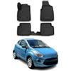 OMAC Tappetini in Gomma Tappetini Compatibili con Ford Ka 2008-2021 TPE Tappetini Auto Nero 4X