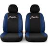 Auto Accessori Lupex Coprisedili Compatibili con Punto I e II serie 1993-2011, Colore Nero - Blu Scuro, Set Anteriori o Completo 8 Pezzi, in Policotone Traspirante MADE IN ITALY