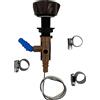 CR-MOESANCO® Kit di comando basso tavolo miscelatore acqua fredda e calda + 3 morsetti in acciaio inox per doccia caravan, camper, camper o barca