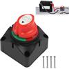 Riybyds 12V-24V ON/OFF Interruttore di Disconnessione Batteria, Staccabatteria Impermeabile per Auto, Barche, Veicoli KFZ, Marine e Caravan, Interruttore Principale della Batteria Protezione da Acqua