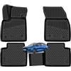 W-Parts 4 TAPPETI - TAPPETINI IN GOMMA A VASCA 3D TPE PER FORD FOCUS SW Station Wagon dal 2018 al 2024