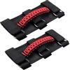 Kabing Cinghie con fibbia in metallo, 2 pezzi, nere con impugnatura rossa, compatibili con Jeep Wrangler YJ TJ JK JKU JL JLUports Sahara Freedom Rubicon Unlimited Gladiator JT 1980-2024
