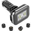 VEVOR Sistema di Monitoraggio Pressione Pneumatici per Camper, TPMS per Rimorchio 7,3-87 psi, Sistema di Allarme per Auto Universale Set di Sensori TPMS Impermeabili Visualizzazione in Tempo Reale