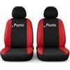 Auto Accessori Lupex Coprisedili Compatibili con Punto I e II serie 1993-2011, Colore Nero - Rosso, Set Anteriori o Completo 8 Pezzi, in Policotone Traspirante MADE IN ITALY