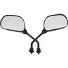 GOOFIT 8MM Ellise Specchietto retrovisore Moto Bicicletta Universale sostituzione per 50cc 125cc 150cc 250cc Scooter Pit Bike ATV Nero