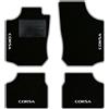 QUEMAR Tappetini Auto per Opel Corsa C, Bordo Perla, 4 Ricami | 2000-2006 / Kit Tappeti Moquette e Gomma su Misura / Set 2 Anteriori + 2 Posteriori / Ricami e Colori Personalizzati