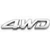 Ham-Hash Adesivo 3D per auto, 4 x 4, in metallo 4 wd, cromato o nero, con logo a tutte le ruote, in argento, 4 x 4, logo limitato, per auto, moto, moto (1 argento 4 WD)