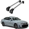 OMAC Barre portatutto per BMW Serie 4 G22 Coupé 2020-2026, in alluminio, 2 barre, argento