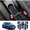 Coleya Tappetini Antiscivolo Compatibile con Dacia Jogger 2021-2024, Tappetini in Gomma per Console Centrale, Portabicchieri, Cuciture Porta, Braccioli, Dacia Jogger Tappetino per Auto (Blu)