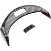 Riloer Copri pulsanti bracciolo, Riloer 2 pezzi ABS copri pulsante bracciolo centrale adesivi per M-ercedes B-enz Classe C W205 2015-2020, finiture per box bracciolo, fibra di carbonio/nero lucido