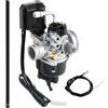 DOCAS carburatore con scarico dell'olio, con passaggio da 17,5 mm per la maggior parte degli scooter da 50 cc Piaggio Gilera(stile 2)