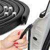KAWAAN 5 Meter Paracolpi Portiere Auto | Protezione per bordi della portiera dell'auto | paraportiere auto senza colla gomma forma | per autos Porte, bagagliaio, cofano (Nero)
