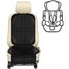 Nutabevr Proteggi Sedile Auto con 2 tasche portaoggetti in rete, per Seggiolini Auto Impermeabile Compatibile Isofix, Facile da Pulire Fissare, per Suv, Berlina,Seggiolino Auto in Pelle E Tessuto