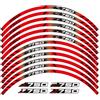 CSSPDM Decalcomanie Riflettenti Per Pneumatici Anteriori E Posteriori Per Moto Adesivi Impermeabili Accessori Per Kawasaki Z750 Decorativo(rosso)