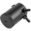 Majatou Serbatoio Dell'olio in Alluminio Universale,Oil Catch Can kit nero a 2 fori | Latta di Raccolta Dell'olio del Motore Dell'auto, Air Oil Separator, Kit del Serbatoio di Sfiato, Riduce carbonio e fango