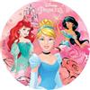 dekora - Disco di Carta Commestibile delle Principesse Disney, per la Decorazione di Torte di Compleanno - 20 cm