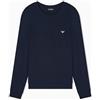 EMPORIO ARMANI Felpa Uomo Modal Spugna Blu L