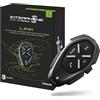 INTERPHONE LINK - Singolo - Interfono Bluetooth da Casco per Moto, Uso Pilota - Pilota, Distanza 300Mt, Autonomia Fino a 20 Ore, Mp3, GPS, Impermeabile, Universale.