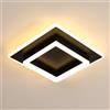 DELIPOP Plafoniera LED Soffitto, 30 W 3600 LM Lampadario LED Soffitto Quadrato, Lampada da Soffitto Moderna in Acrilico per Camera da Letto, Bagno, Corridoio, Bianco Caldo 3000 K