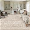PureCozy Vintage Tappeto Salotto 200x300cm Beige Antiscivolo Lavabile in Lavatrice Tappeti Camera da Letto Soggiorno Cameretta Bambino Ufficio Grande Carpet Pelo Corto Rug