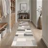 PureCozy Tappeto Corridoio 60x240cm Beige Tappeti Lavabile in Lavatrice Antiscivolo Moderno Lungo Carpet Cucina Passatoia Cameretta Camera da Letto Ufficio Pelo Corto Geometrico Carpets