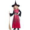 Boland - costume da strega rossa per bambini, costume per bambini, costume in maschera Halloween, costume da fiaba
