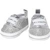 Heless 147 - Sneaker Glitterate per Bambole, Colore Argento, Taglia 38-45 cm, Scarpe Chic Effetto Wow per Occasioni Speciali
