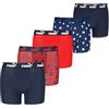 Puma Boy's Printed Boxers Boxer, Navy/Red, 134/140 (5er Pack)