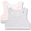 Sanetta Bustier im Doppelpack Grau Reggiseno Sportivo, Grigio Chiaro Melange, 176 cm Bambina