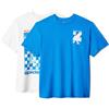 Amazon Essentials Disney T-Shirt Girocollo a Maniche Corte in Cotone, Vestibilità Classica Uomo, Pacco da 2, Uomo Ragno Blu Avorio, 3XL