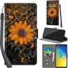 PHINIENLAND Cover per Samsung Galaxy S10e PU Pelle Custodia Flip Crisantemo