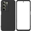 Generico Custodia Compatibile con XRealme C75 4G RMX3941 / C75X / Realme 14X 5G RMX5020 Display schermo lcd 6.72 BACK COVER case slim GEL SILICONE protezione flessibile matte MORBIDA TPU (Nero)