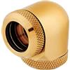 Corsair Hydro X Series XF Hardline a 90 Gradi da 14 mm OD Raccordi, Confezione Doppia (Design a Compressione Hardline a Doppio O-Ring, Facile Montaggio di Tubi Con Diametro di 12 mm) Oro