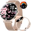 LIGE Smartwatch Da Donna, 1,43 HD Ultra-sottile AMOLED Con Android iOS, Chiamata Bluetooth, Salute Delle Donne/100+ Modalità Sportive, 100+ Quadranti,Promemoria Messaggio,5ATM Impermeabile,Memoria 128 MB