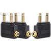 IZyufan 3 pezzi Adattatore per auricolari, Dual 3,5 mm Maschio a 3,5 mm Femmina Connettore placcato in oro (nero)