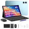 POPUX P13 Pro Tablet 13 Pollici, IPS 2.4K, 120Hz,T7280 Octa-Core, 48GB+256GB(TF 2TB), 12000mAh/18W, 16MP+8MP, 4G LTE, Gemini AI Tablet android 16, Face ID/WiFi5/GPS/FM/Tablet con Tastiera e Penna