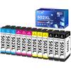 Torvon 502XL Cartucce multipack compatibili con Epson 502 XL 502XL Multipack per Expression Home XP-5150 XP-5100 XP-5155 XP-5105 Workforce WF-2860 WF-2865 WF-2880 WF-2885 (confezione da 12)