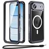 Beeasy Cover per iPhone 17 Air Impermeabile IP68 con MagSafe, 360 Militare Antiurto Indistruttibile Resistente Doppia Protezione Custodia, Antipolvere Subacquea Waterproof Case, 6.5, Nero