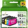 SAILNER 953 XL Cartuccia di Inchiostro Compatibile per cartucce HP 953XL multipack per HP OfficeJet Pro 7720 7730 7740 8210 8700 8710 8720 8730 8734 8740 8743 (Nero Ciano Giallo Magenta)