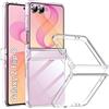 Fitudoos Compatibile con Cover Samsung Galaxy Z Flip 8,Antiurto,Ultra sottile,Cover Posteriore in PC Trasparente,Quattro angoli con airbag anticaduta - Trasparente