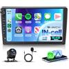 Rimoody 4G+64G Autoradio Android per Peugeot 407 2004-2011 9 HD Schermo IN-Cell Stereo 407 con Carplay Android Auto Senza Fili Mirror Link Navi GPS Bluetooth WiFi FM/RDS/EQ Comandi al Volante Retrocamera