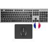 Tacens ZENITH, Combo Wireless 3in1 con Tecnologia DualLink 2.4 GHz, Tastiera a Completo Full-Size con SmartKey Copilot AI, Mouse Ottico 3200 DPI, Tappetino Nanotessile, Lingua Francese, Nero