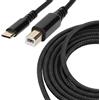 QWORK® 2M Cavo USB C a USB B, Cavo MIDI e Stampante in Nylon Intrecciato, Compatibile con Laptop, Scanner MIDI