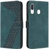 OKZone Cover per Samsung Galaxy A20/A30/M10S, Custodia in Pelle Samsung A20/A30/M10S, Cover a Libro Galaxy A20/A30/M10S Magnetica Portafoglio Folio PU Pelle Flip Caso con Wallet Case Cover (Verde)