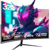 Gawfolk Monitor da gioco da 32 pollici 1800R curvo monitor per computer 165HZ/180HZ schermo VA per casa, ufficio e dormitorio, supporto a parete