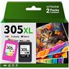 VOTRAINK 305XL Compatibile con Cartucce HP 305 Nero e Colore con HP DeskJet 2820e 2720e 2720 2710e 2710 DeskJet Plus 4130 4120 4110 Envy 6020e 6022 6022e 6030 6030e Envy Plus 6430e Nero Colore
