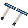 Teron 2pcs 1x4 Matrice 4 Tasti Tastiera, Pulsante Chiave Membrana Interruttore Tastiera per il Controllo Esterno