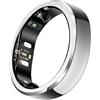 RingConn Anello Intelligente Gen 3 con Monitoraggio della Pressione, Sonno, Fitness e Frequenza Cardiaca, Avvisi a Vibrazione, Senza Abbonamento App, Batteria fino a 14 Giorni (9,Argento Futuristico)