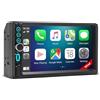 Moobsnry Autoradio 2 DIN con Schermo Touch HD da 7, CarPlay e Android Auto via Cavo, Mirror Link, Chiamate Vivavoce Bluetooth, Comandi al Volante (SWC), FM, Type-C