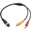 PATIKIL Adattatore Cavo Femmina a 4 Pin Aviazione a Femmina Rca 11 Pollici / 28cm Connettore Aviazione a 4 Pin a Connettore Maschio Dc per Monitor Telecamera Auto Video